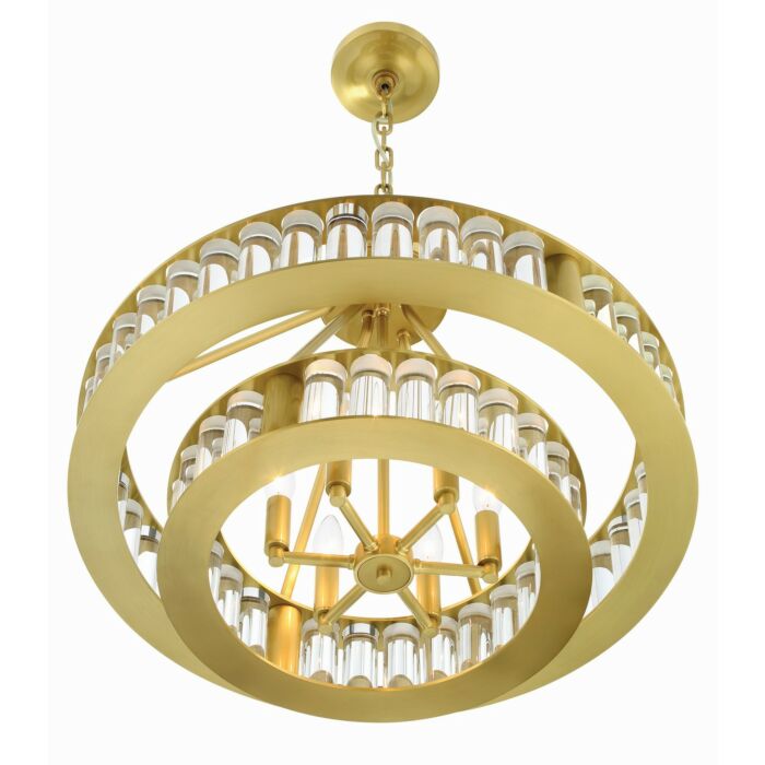 Farris 6-Light Chandelier in Aged Brass