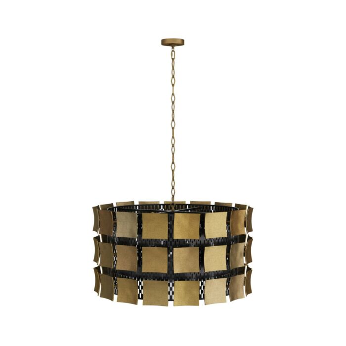 Wells 6-Light Chandelier in Antique Brass