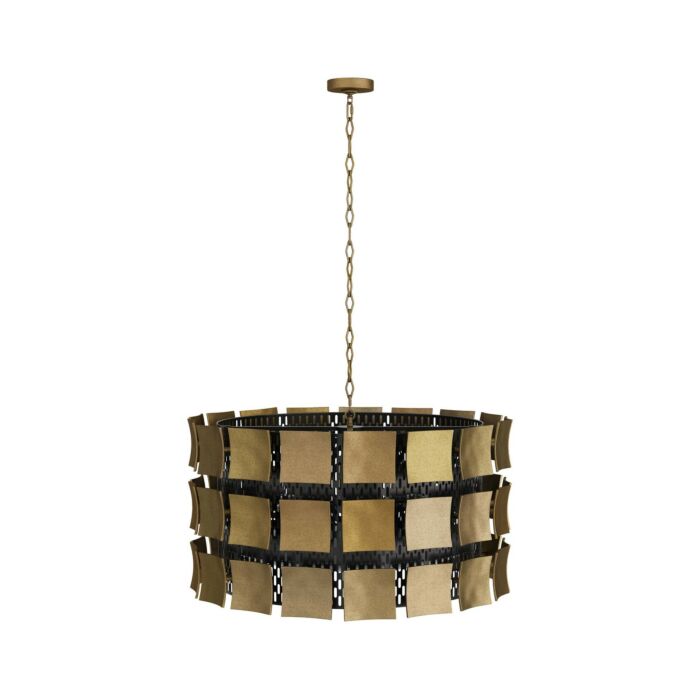 Wells 6-Light Chandelier in Antique Brass