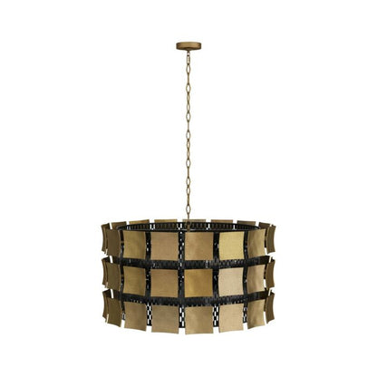 Wells 6-Light Chandelier in Antique Brass