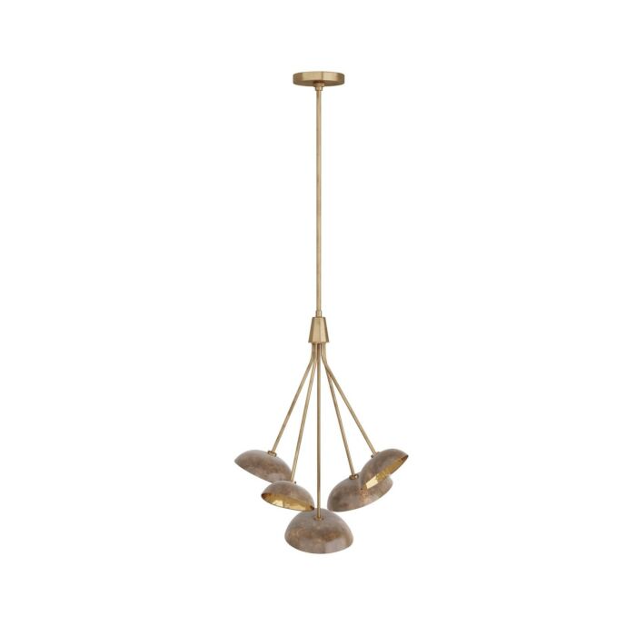 Viper 5-Light Chandelier in Vintage Brass