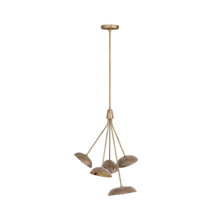 Viper 5-Light Chandelier in Vintage Brass