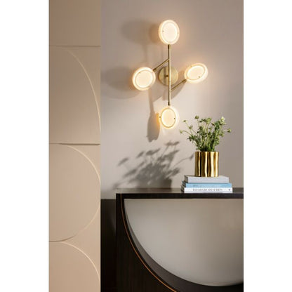 Meridian 4-Light LED Wall Sconce in Clear Seedy