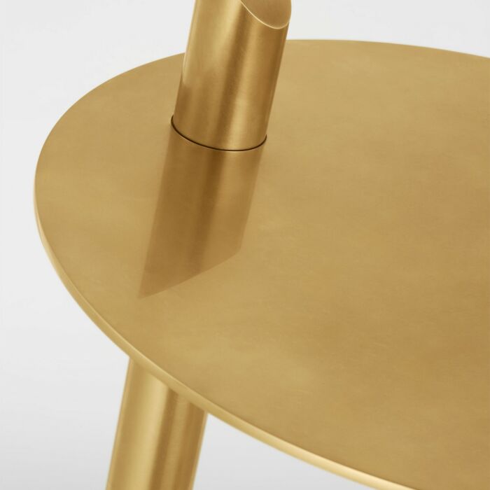 Fielle 1-Light LED Table Lamp in Natural Brass