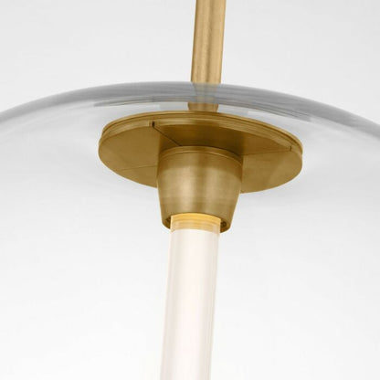 Heian 1-Light LED Pendant in Natural Brass