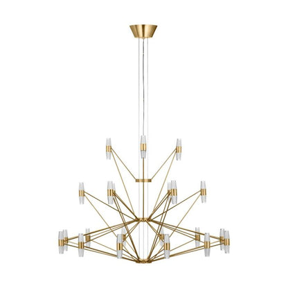 Lassell 42-Light LED Chandelier in Natural Brass