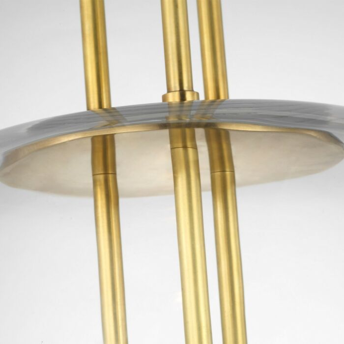 Cathedral 1-Light LED Pendant in Natural Brass