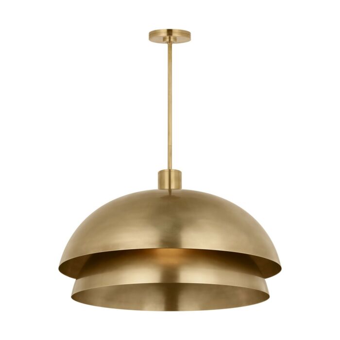 Shanti 2-Light LED Pendant in Natural Brass