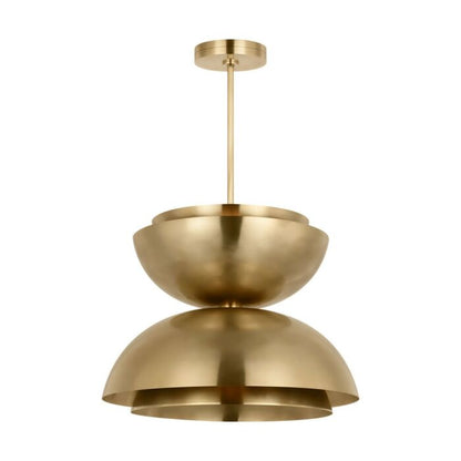 Shanti 2-Light LED Pendant in Natural Brass