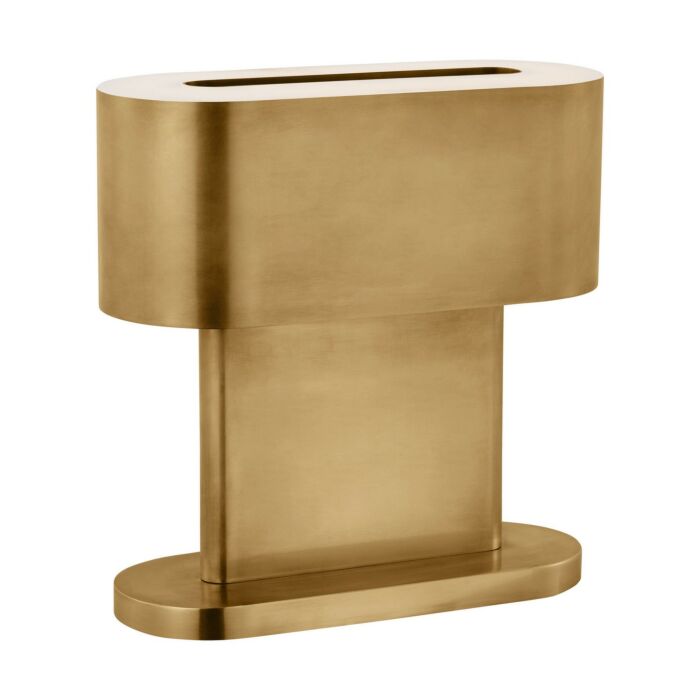 Wyllis 1-Light LED Table Lamp in Natural Brass