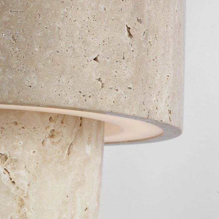 Kennett 1-Light LED Table Lamp in Natural Travertine