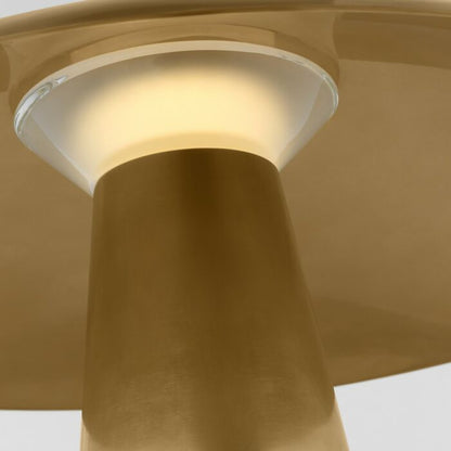 Aegis 1-Light LED Table Lamp in Natural Brass