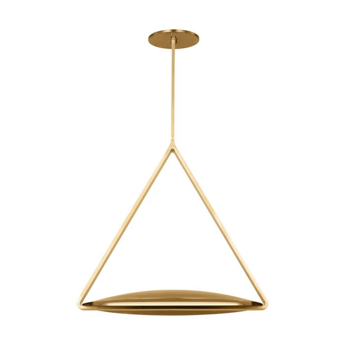 Cymbal 1-Light LED Pendant in Natural Brass