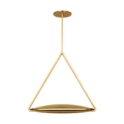 Cymbal 1-Light LED Pendant in Natural Brass