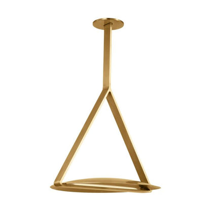 Cymbal 1-Light LED Pendant in Natural Brass