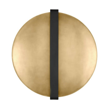 Cymbal 1-Light LED Wall Sconce in Dark Bronze with Natural Brass