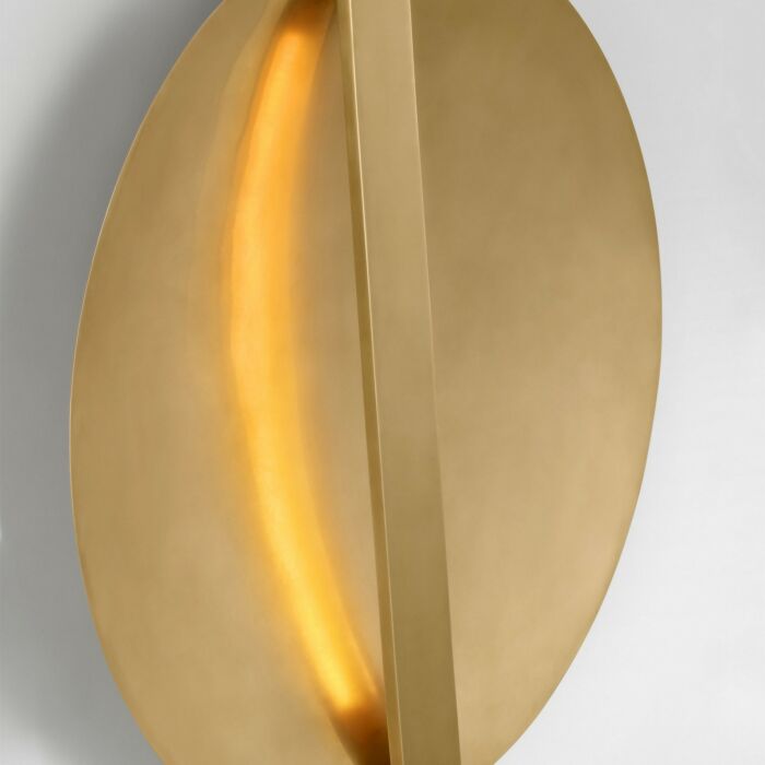 Cymbal 1-Light LED Wall Sconce in Natural Brass