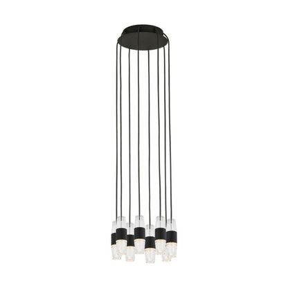 Lassell 8-Light LED Chandelier in Nightshade Black