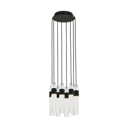 Lassell 8-Light LED Chandelier in Nightshade Black