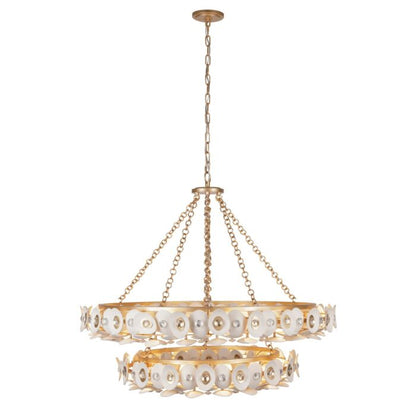 Niu 22-Light Chandelier in Fawn Gold