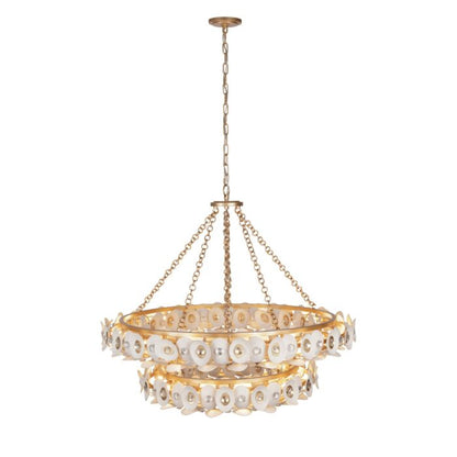 Niu 22-Light Chandelier in Fawn Gold