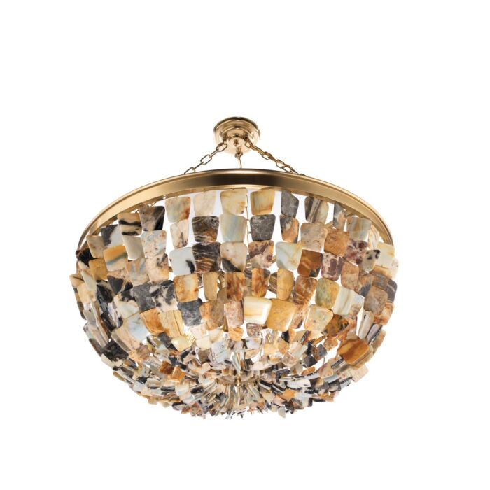 Flotsam 8-Light Pendant in Brass