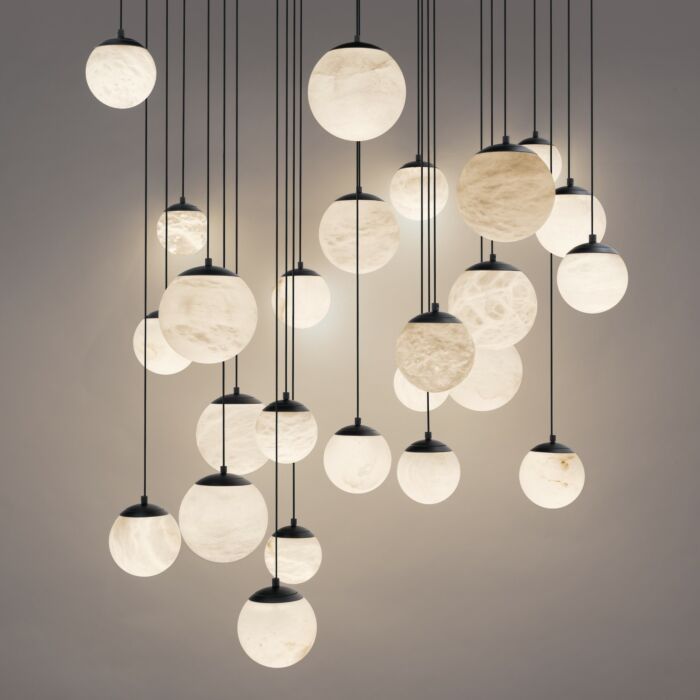 Pisces 25-Light LED Pendant in Black