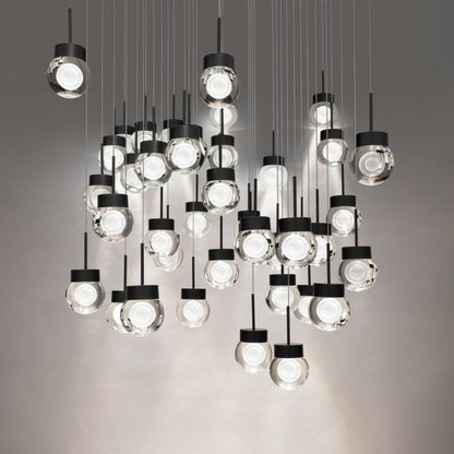 Double Bubble 41-Light LED Pendant in Black