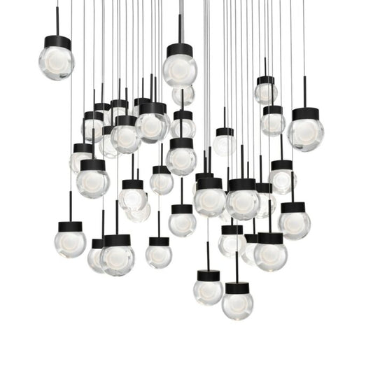 Double Bubble 41-Light LED Pendant in Black