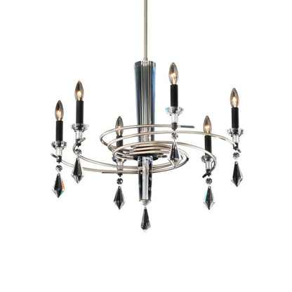 Tempest 6-Light Chandelier in Soft Silver