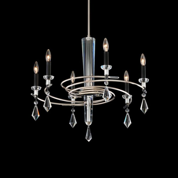 Tempest 6-Light Chandelier in Soft Silver