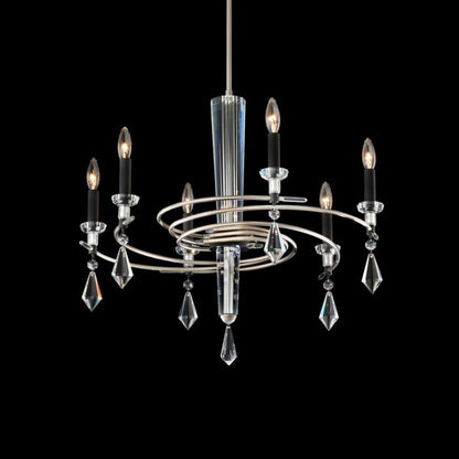 Tempest 6-Light Chandelier in Soft Silver