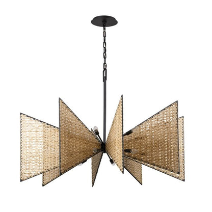 Machina 16-Light Chandelier in Matte Black with Sulihiya