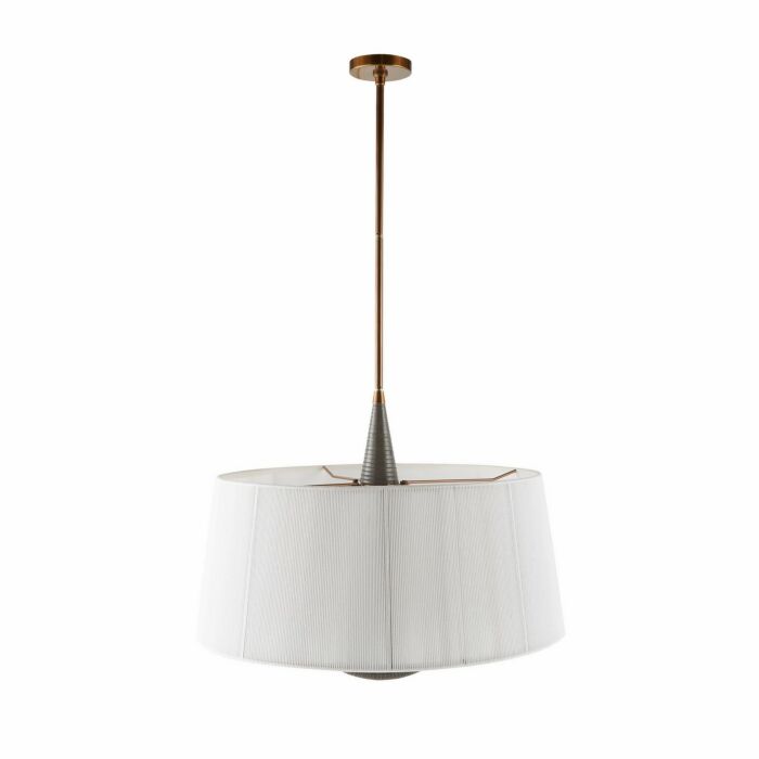 Middlebury 6-Light Pendant in Graphite with Graphite/Heritage Brass