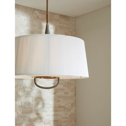 Middlebury 6-Light Pendant in Graphite with Graphite/Heritage Brass