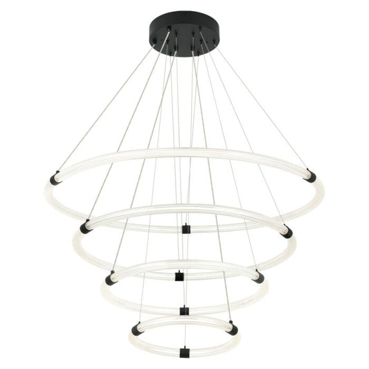 Inkara 4-Light LED Pendant in Matte Black