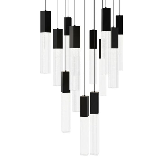 Cinema 13-Light LED Pendant in Black