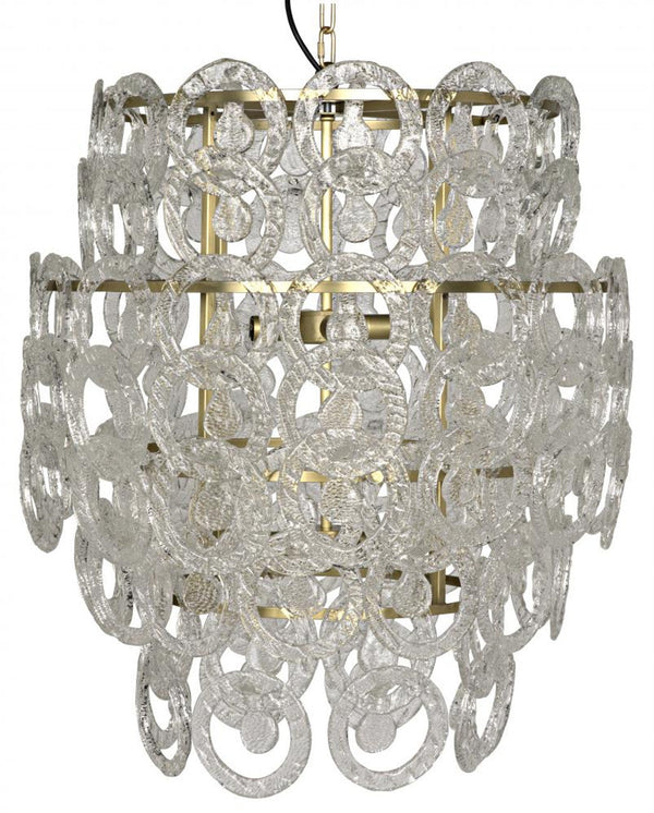 Chandelier, 6-Light, Antique Brass, 26"W (LAMP703MB YUU6013GY7)