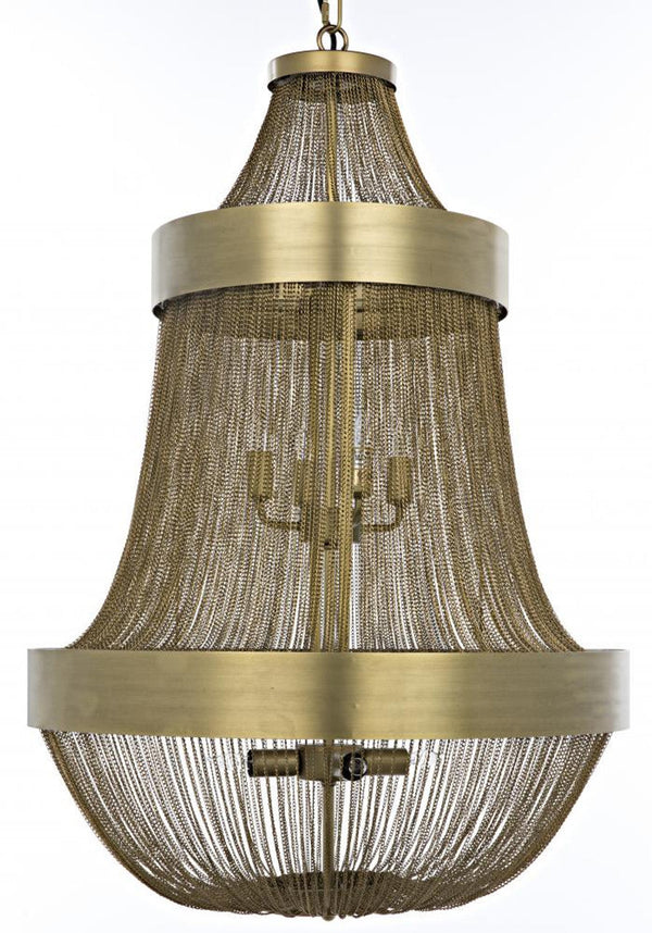 Chandelier, 8-Light, Antique Brass, 25"W (LAMP715MB YUU6013GXV)