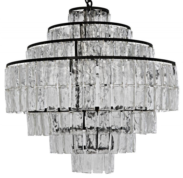 Chandelier, 8-Light, Matte Black, 31.5"W (LAMP730MTB YUU6013HUP)