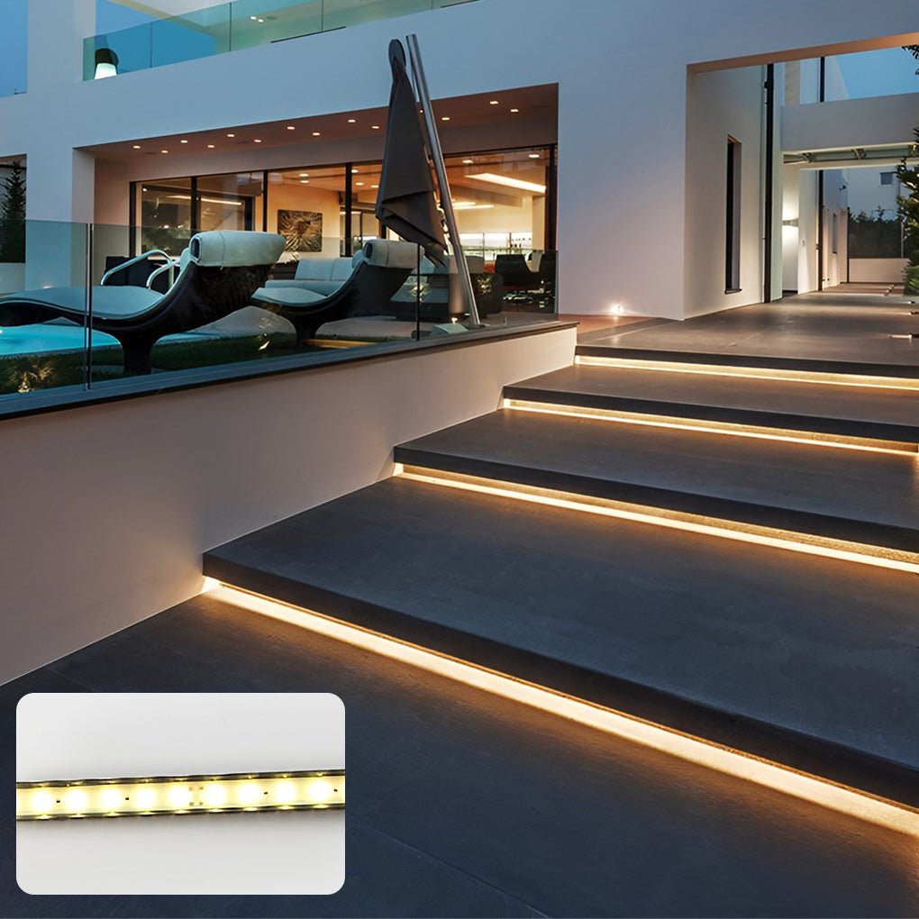 IP68 Waterproof LED Strip Step Stair Under Tread Lighting Outdoor Decorative Guardrails Lights