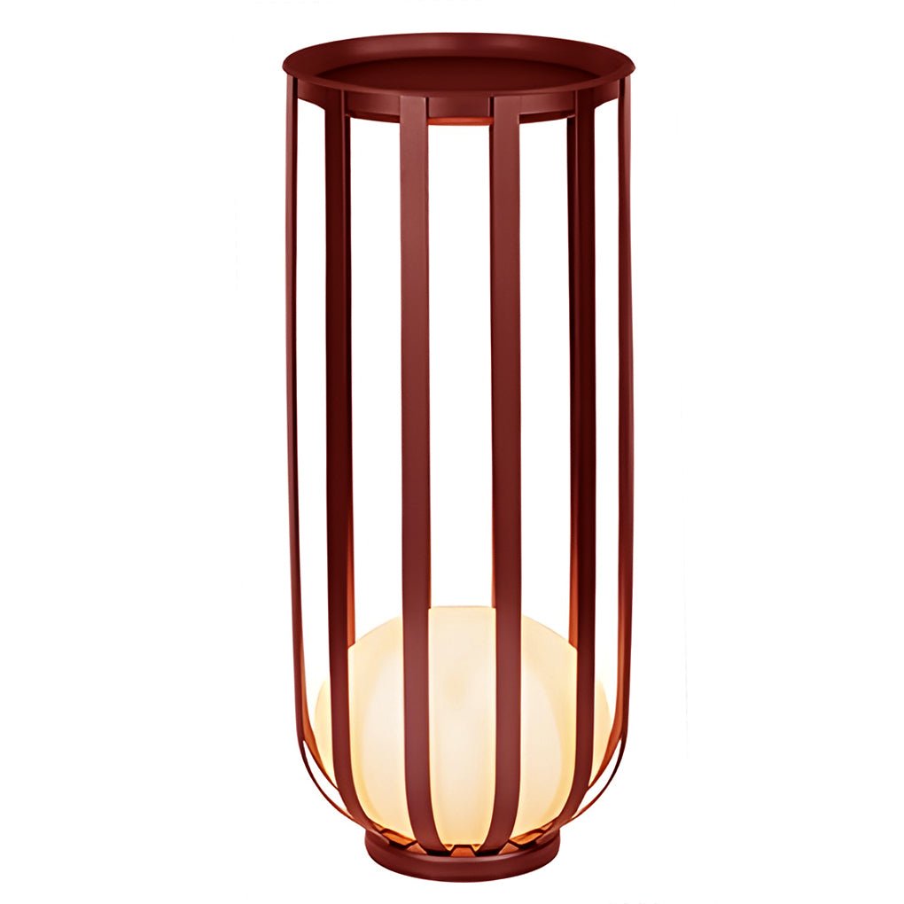 Industrial Solar Outdoor LED Floor Lantern Lamp with Tray