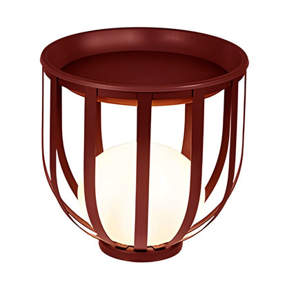 Industrial Solar Outdoor LED Floor Lantern Lamp with Tray