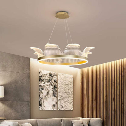 Circle Electroplated Metal Acrylic LED Nordic Pendant Lighting Ceiling Lights