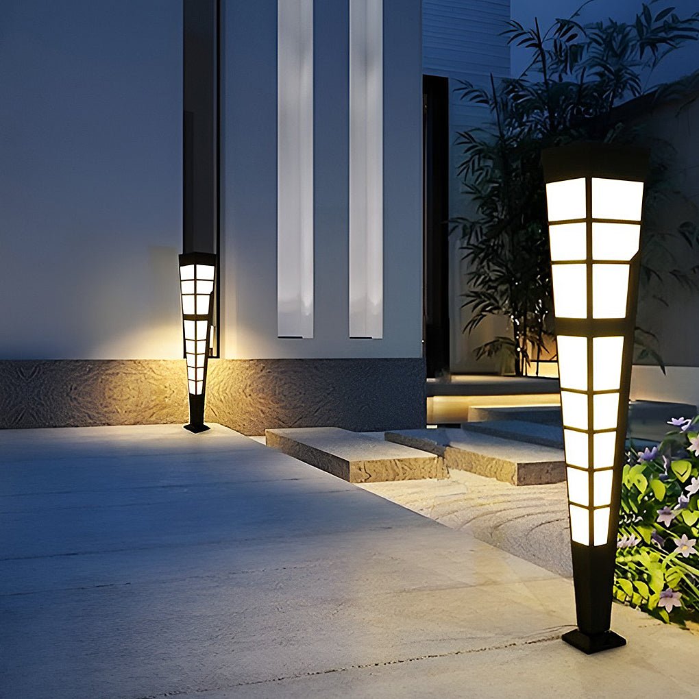 LED Outdoor Post Lights Garden Lights Outside Lights Geometric Shaped  Patio Lights