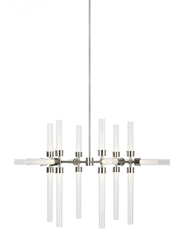 Chandelier, 18-Light, LED, Polished Nickel, Glass, 42.8"W (700LNG18N-LED930 70P9E4Z)