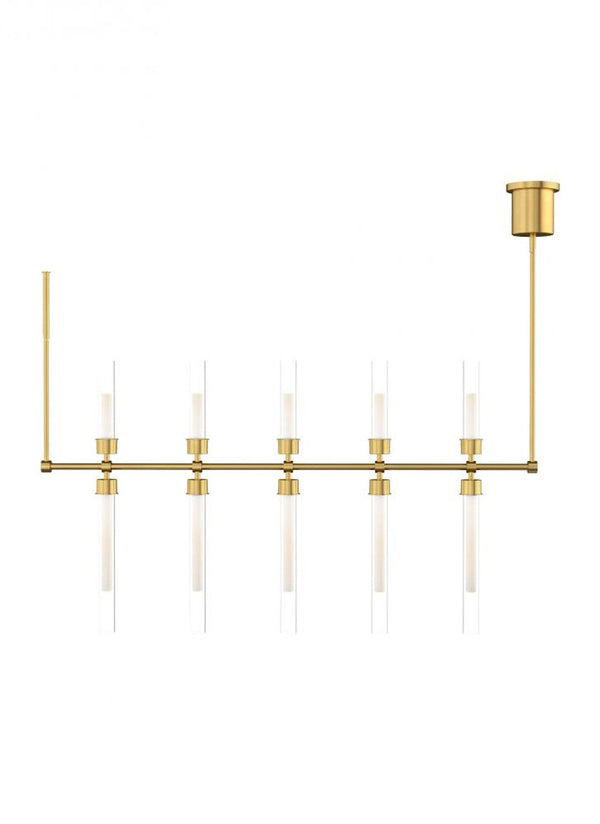 Linear Suspension, 10-Light, LED, Brass, Natural Brass, 48.9"L (700LSLNG48NB-LED930 70PDCXM)