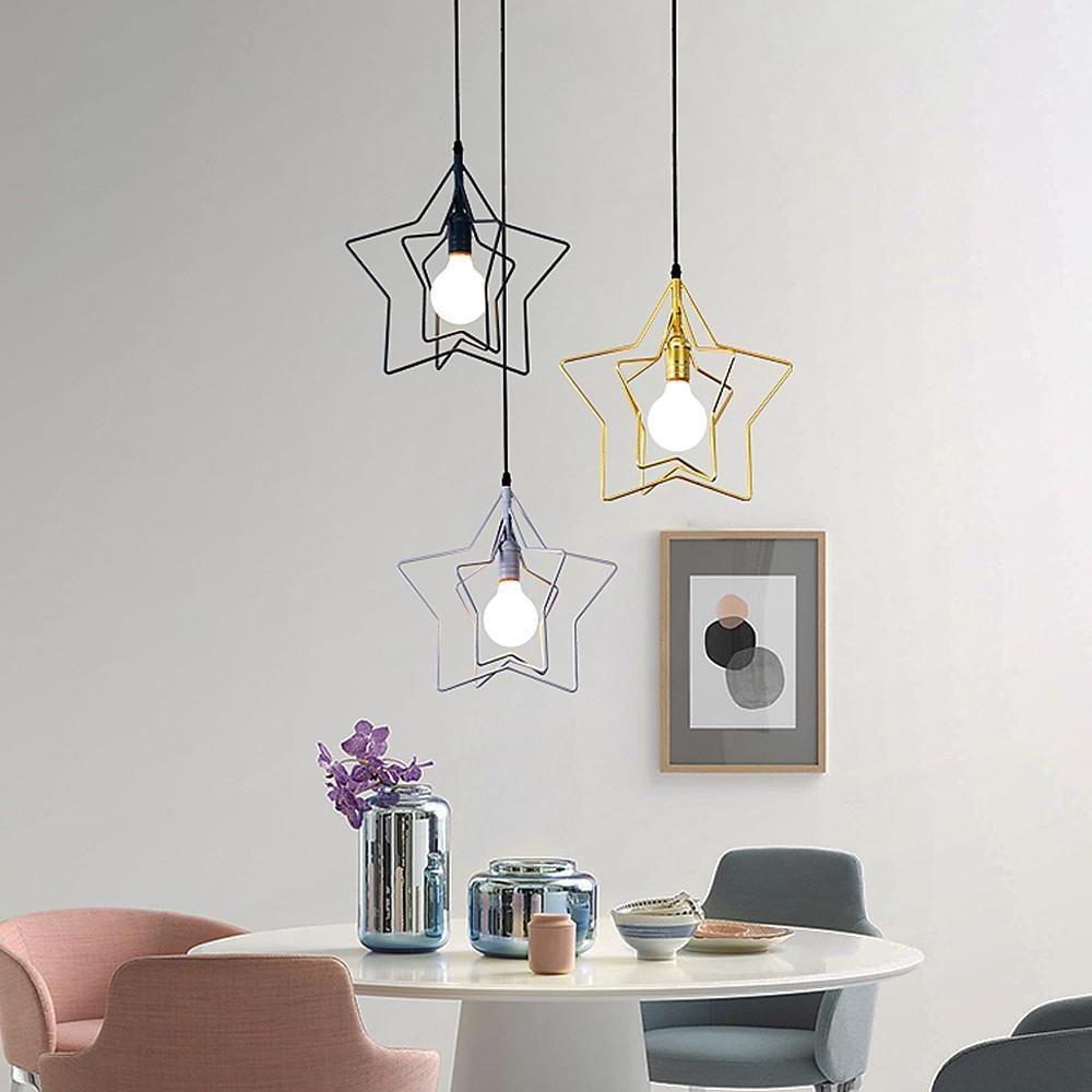 Multiple Star Shaped LED Modern Pendant Light Hanging Lamp Island Lights