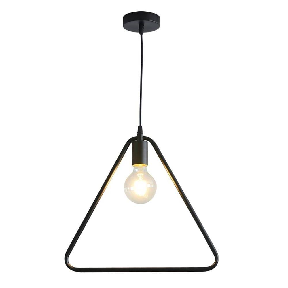 Metal Black and Gold Pendant Light Rounded Square Pendant Lighting