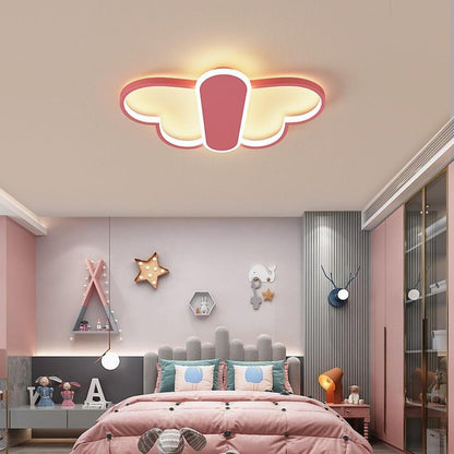 Cartoon Butterflies Shaped LED Dimmable with Remote Modern Ceiling Lights